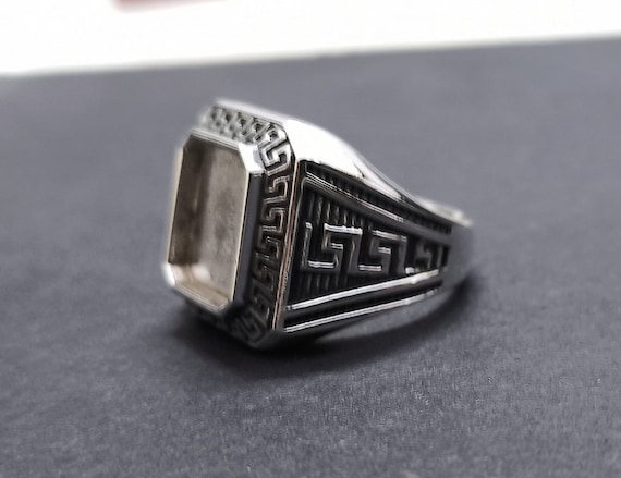 12x10mm Rectangle Shape Blank Bezel 925 Sterling Silver Ring