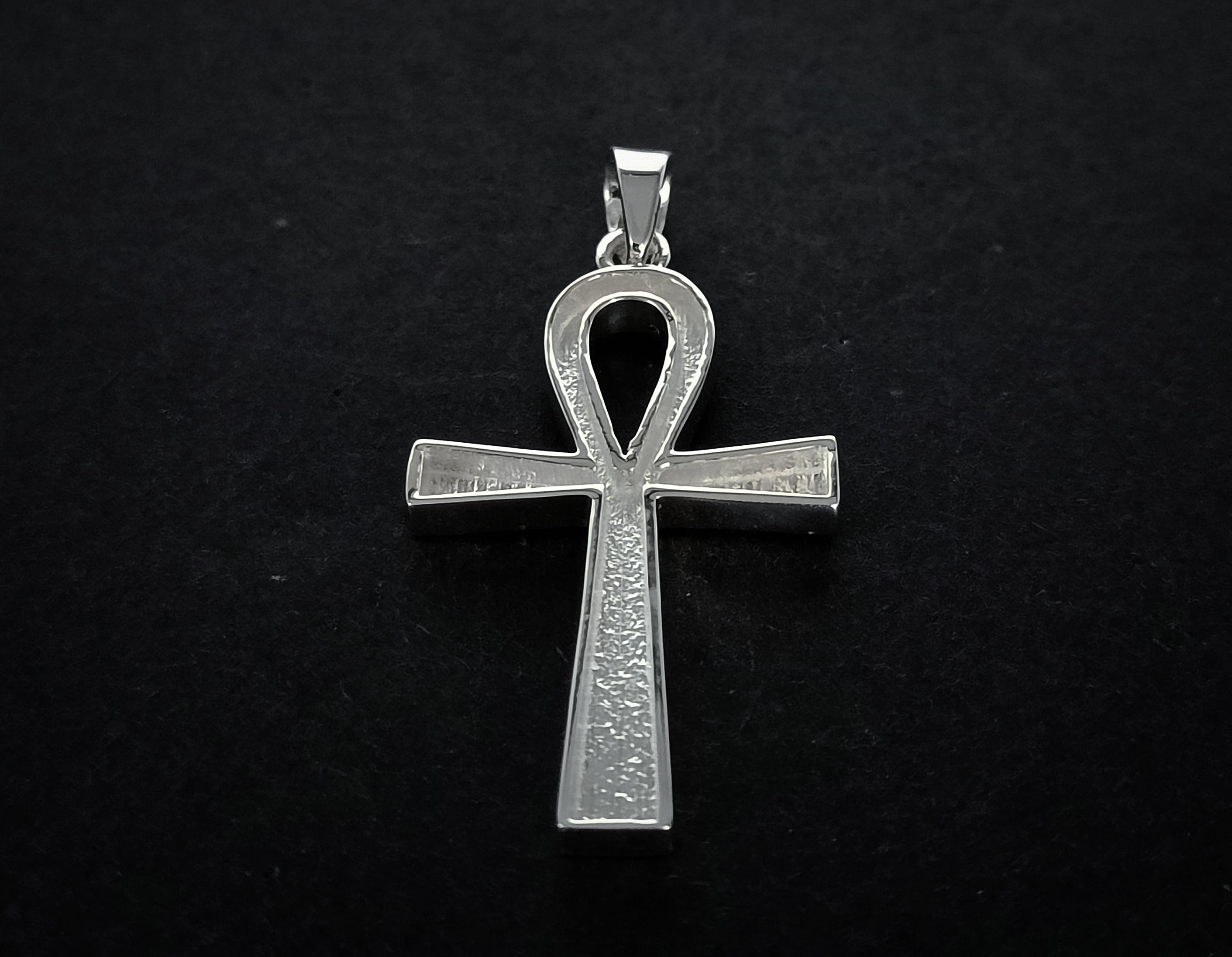 Grand Pendentif Croix Vierge En Argent Massif 925 - 31x43mm Pour Création De Bijoux (résine, Cendres)