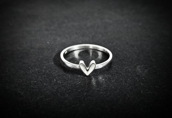 Anello A Forma Di Cuore In Argento Sterling: Gioielli Artigianali Fatti A Mano, Accenti Di Zirconia - Italia - Foto 7