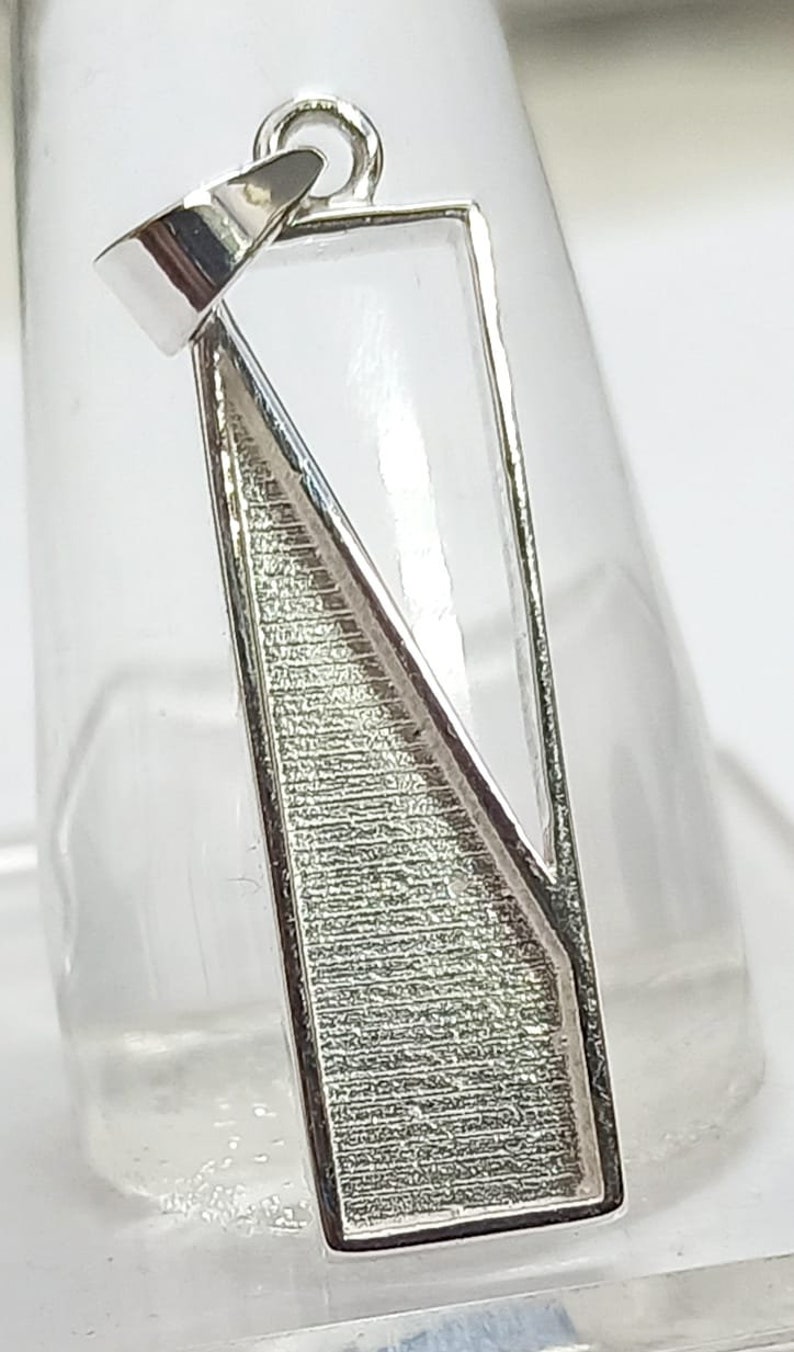 Log Rentangle Shape 30mm Long Rectangle Shape Pendant. 925 Sterling Silver, Good for Resin ...