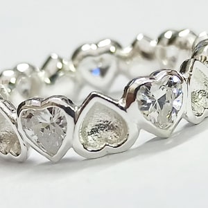 5mm Heart Shape Blank Bezel Designer Ring with 5mm Heart Shape zircon, Good for Resin & Ashes Work.