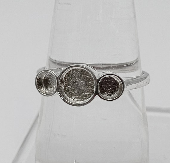 Anello In Argento Sterling Con Zirconi Cubici, Castone Rotondo Per - Foto 5