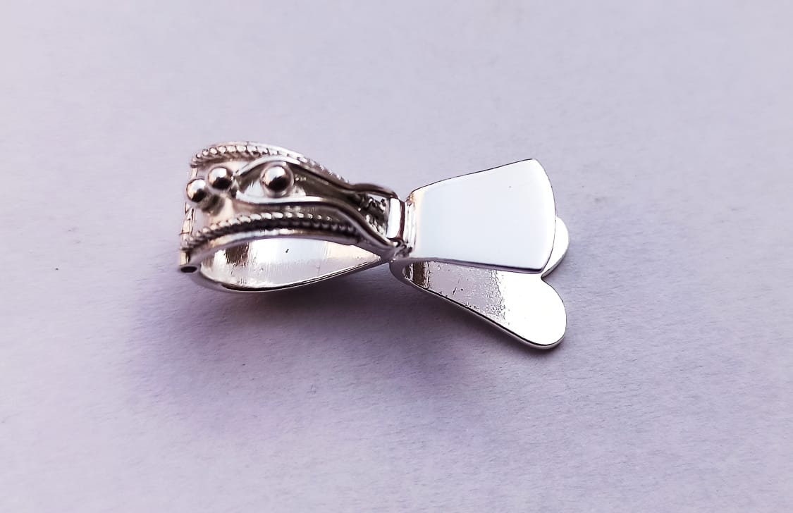 925 Sterling Silver Glue on Bails for Pendants Designer Bail Etsy