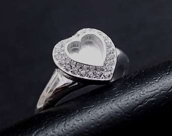 Anello Regalo Di San Valentino Per La Fidanzata, Anello Di Fidanzamento A Forma Di Cuore In