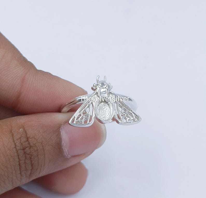 Stereo Fly Rings 925 Sterling Solid Silver, Little Fly Ring, Good for Resin Work. - Etsy