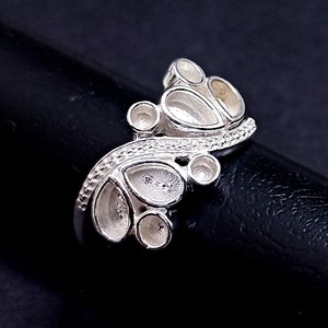 Multi Blank Bezel Designer Ring,925 Sterling Silver Rings, Good for Resin & Ashes Work.