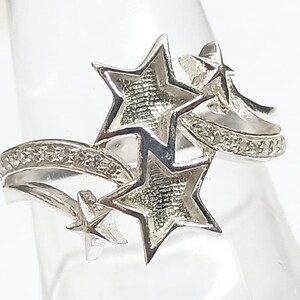 925 Sterling Solid Silver 5mm Star shape Blank Bezel Ring with zircon , Good for Resin and Ashes Work, All Color Zircon Available.