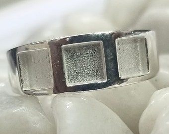 925 Sterling Solid Silver, Infinity Blank Channel Ring Setting, Good ...