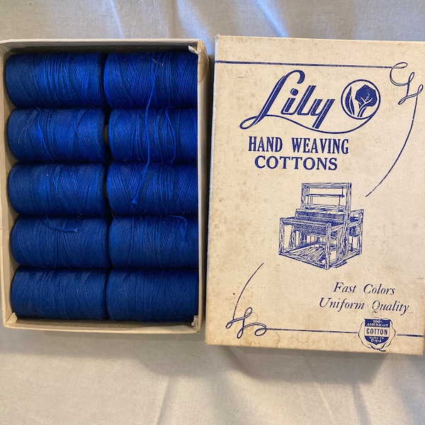 Lily brand hand-weaving blue thread