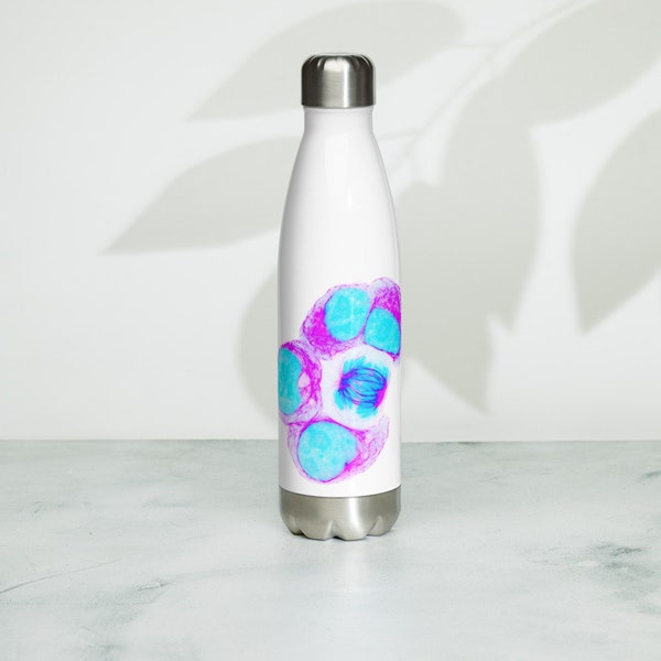 Stainless Steel Water Bottle (Biologist, Future Biologist, Cell Division, Biology PhD Student, Cell Biologist Gifts, Microscopy, Mitosis)
