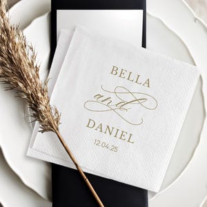 Tovaglioli personalizzati con testo / Tovaglioli da cocktail per matrimonio personalizzati 50 fogli