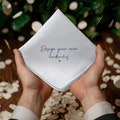 Custom Handkerchief Personalized Embroidered Handkerchief - Fathers Day Gift for Dad Wedding Gift for Mom