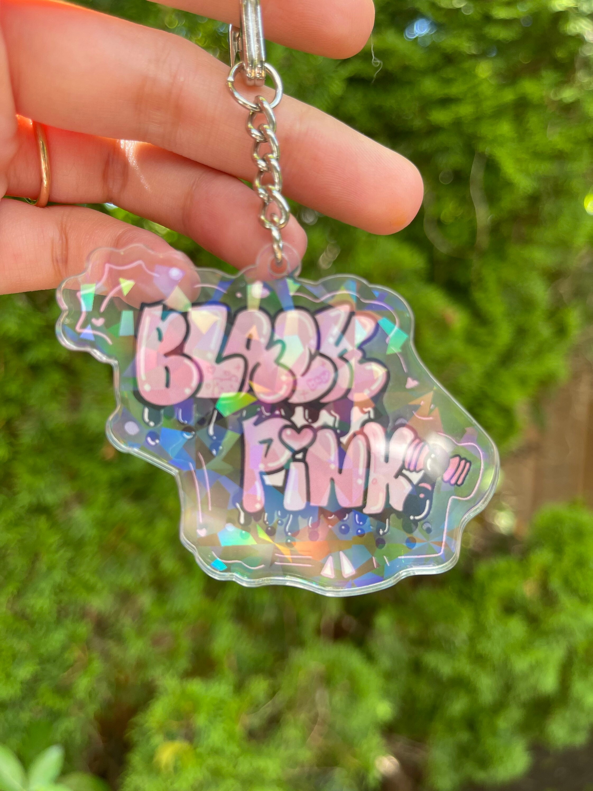 Blackpink Keychain / Jennie Rose Lisa Jisoo / Blackpink logo / Etsy