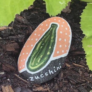 Satz von 5 bemalt Rock Garden Etiketten