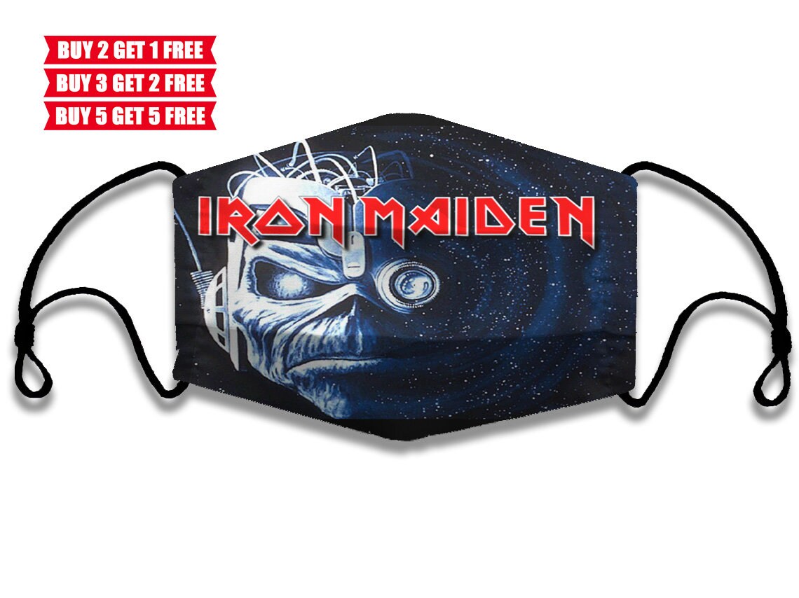 Iron Maiden Band Face Mask Rock Band Face Mask Reusable Etsy