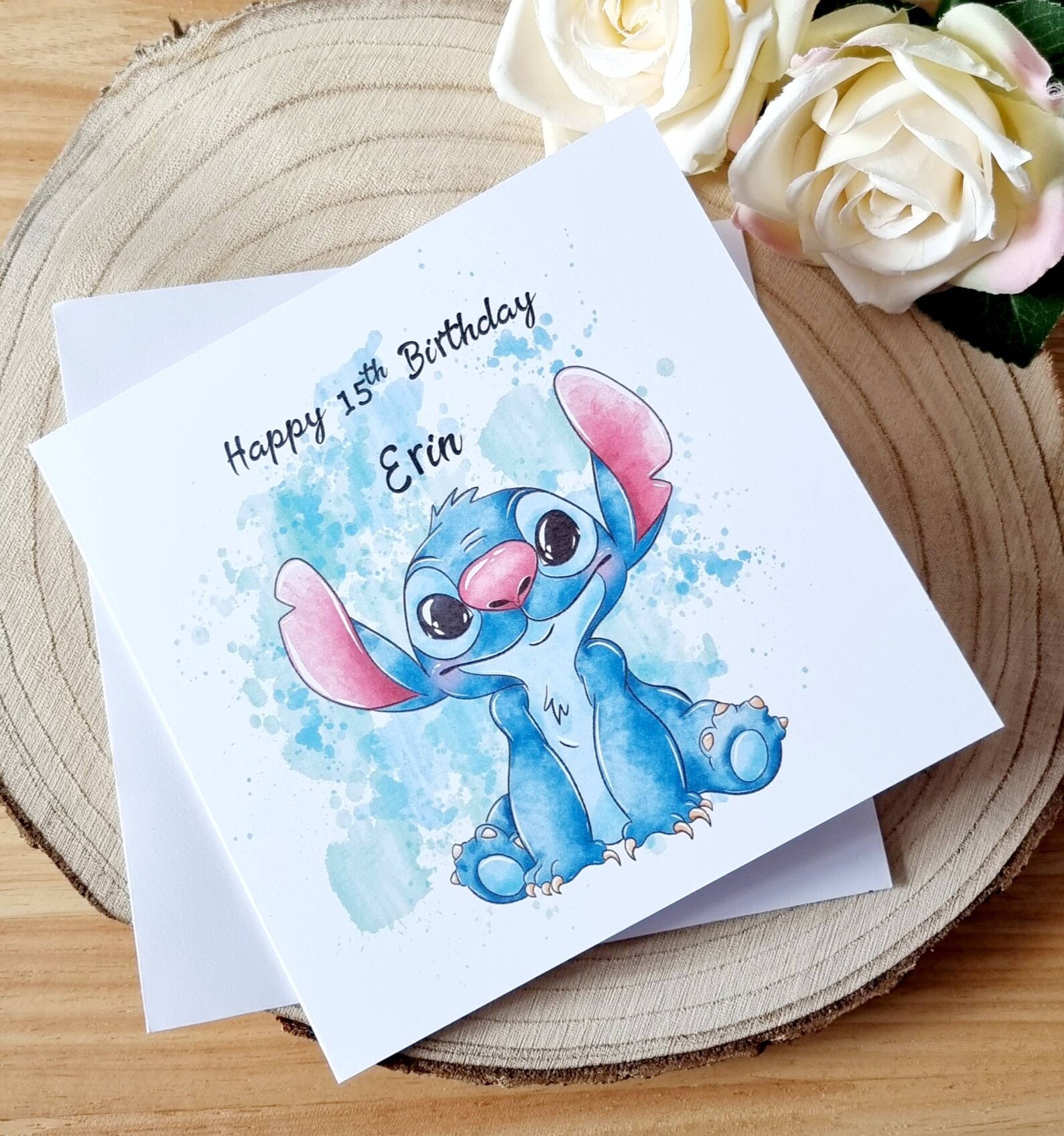 Personalised Stich Birthday Card 6x6 Lilo And Stitch | Etsy