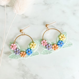 Tropicana Basket // Tropical Collection // Polymer Clay Earrings // Handmade