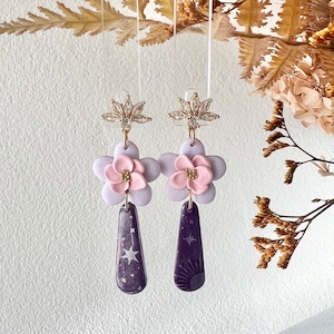 Rapunzel Princess Polymer Clay Earrings | Fairytale Sun & Lantern Jewellery | Handmade Fantasy Earrings | Princess Inspired Gift