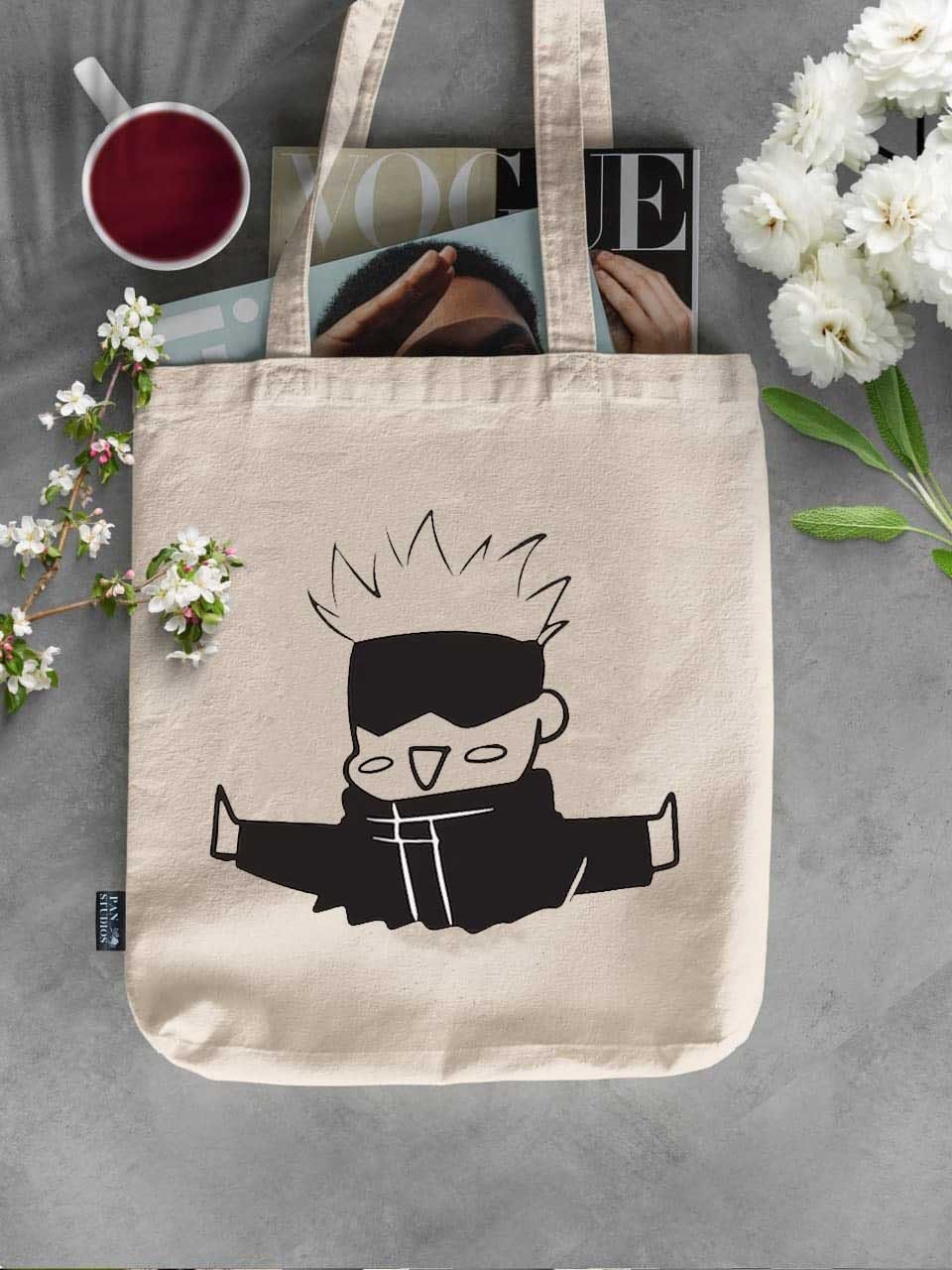 Satoru Gojo Canvas Tote Bag Jujutsu Kaisen Tote Bag Anime | Etsy