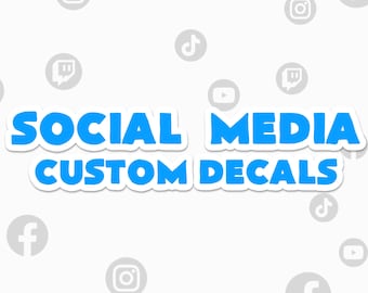 Social Media Decals, Custom Business Name Decals, Personalized IG Username Sticker, Custom Car Decals, Social Media Car Window Decal Sticker