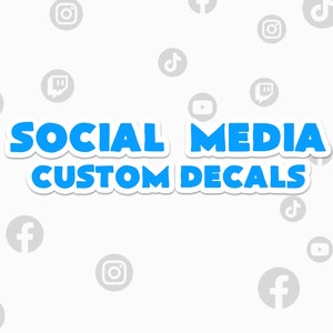 Social Media Decals, Custom Business Name Decals, Personalized IG Username Sticker, Custom Car Decals, Social Media Car Window Decal Sticker