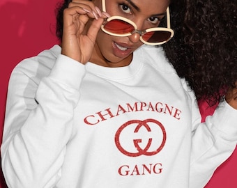 Champagne Gang Sweatshirt, Bride Bridesmaid Gift For Her, Bachelorette Party, Mimosa Sunday Brunch Sweatshirt, Date Night, Girls Night Out