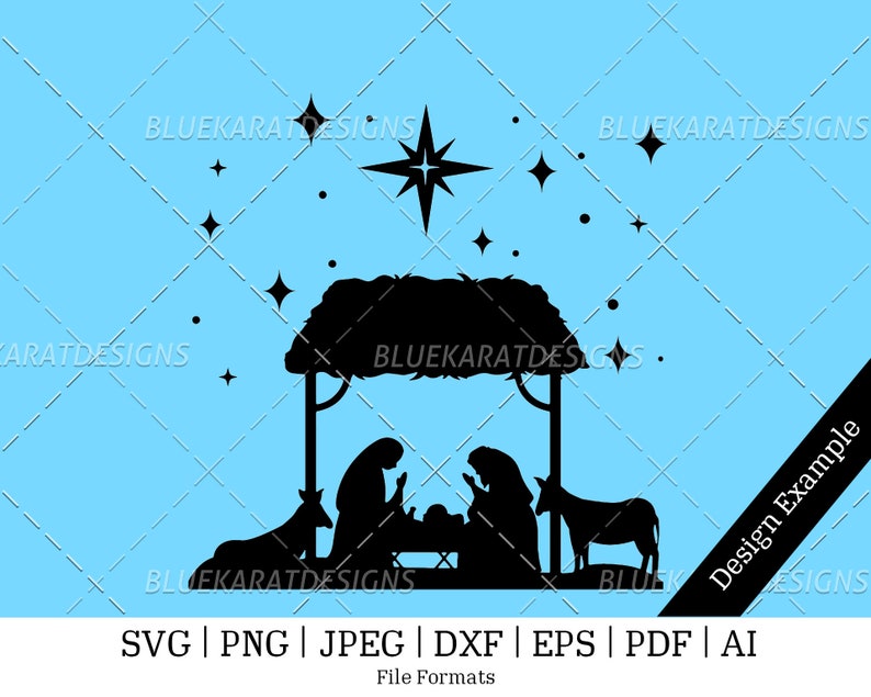Nativity Scene SVG, Nativity SVG PNG Eps Dxf Jpg, Instant Digital ...