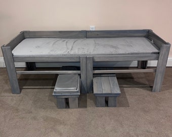 Homemade Wooden Step Stool/Bench for (to match) the Wooden Dog Bed Extension - Stool/Bench ONLY