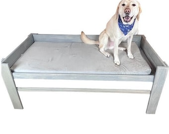 Wooden Elevated Dog Bed Extension Easy No Tools