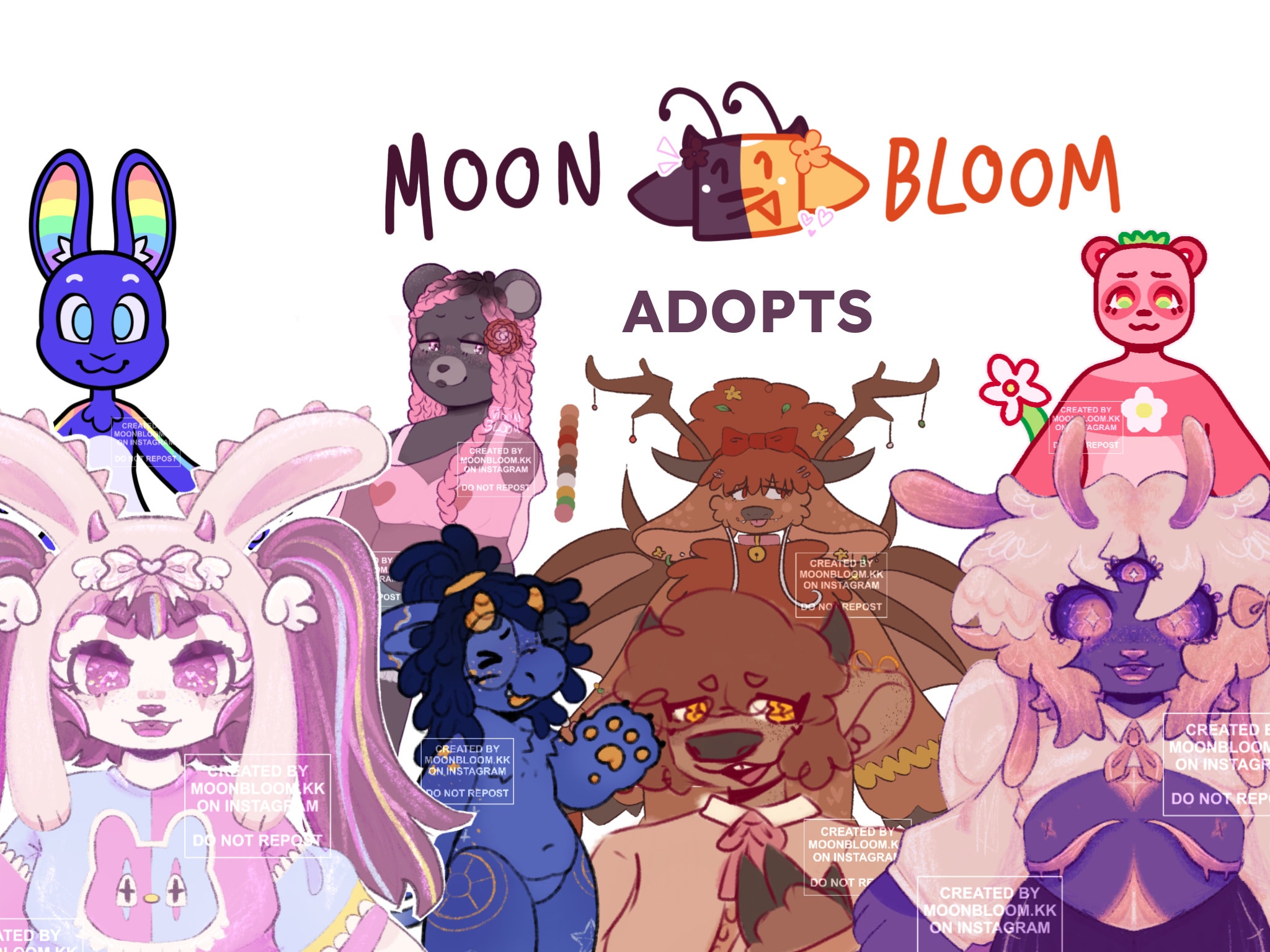 Misc Anthro Character Design Adopts! (adoptable furry toyhouse digital art oc)