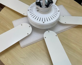 52" White Five Blades Ceiling Fan for interior use in original box, new