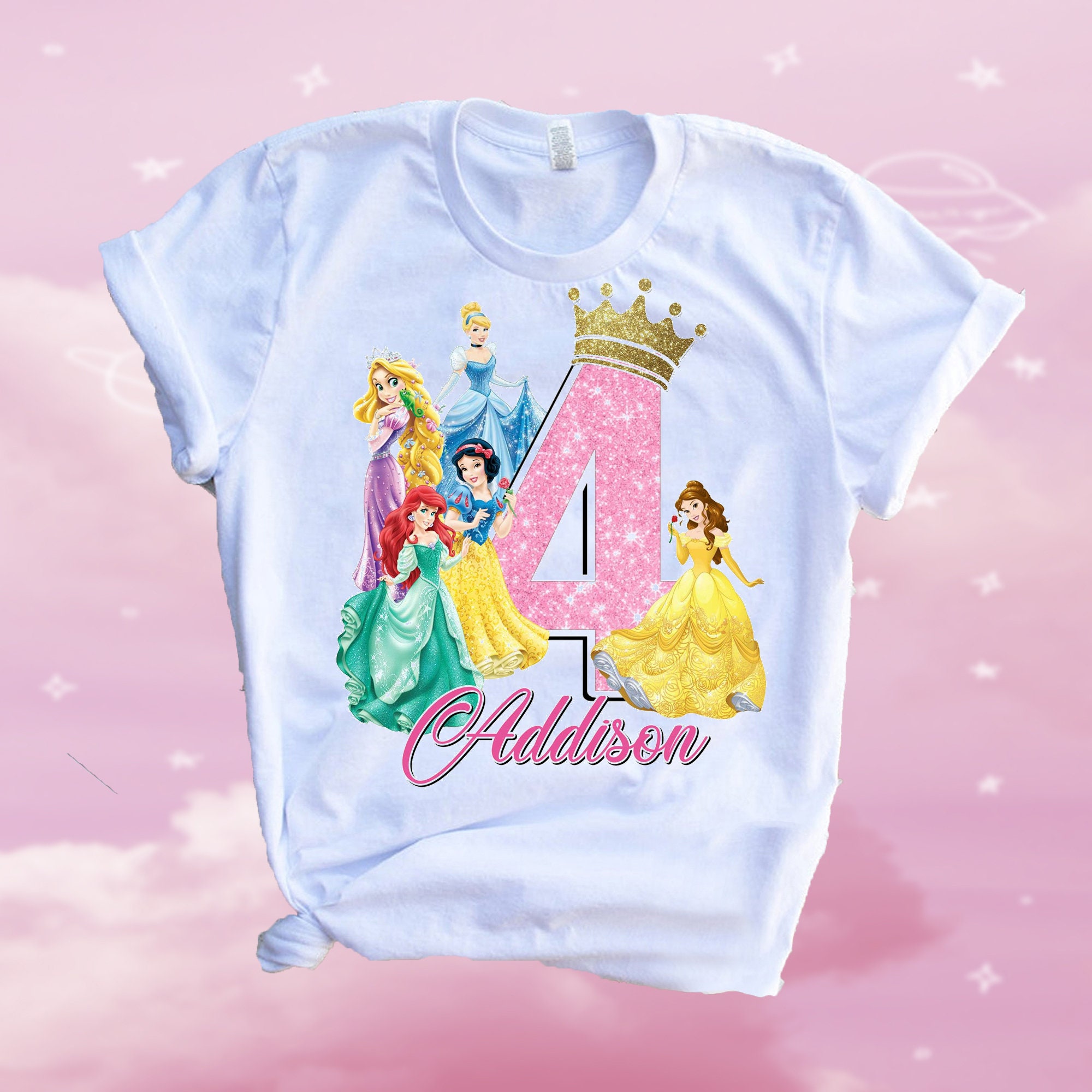 Disney Princess Birthday Shirt Princess Birthday Shirt Girls  Etsy