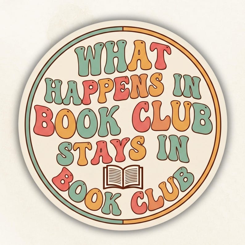 Book Club Sticker SVG PNG, Funny Reader Printable, Bookish Gift Digital ...