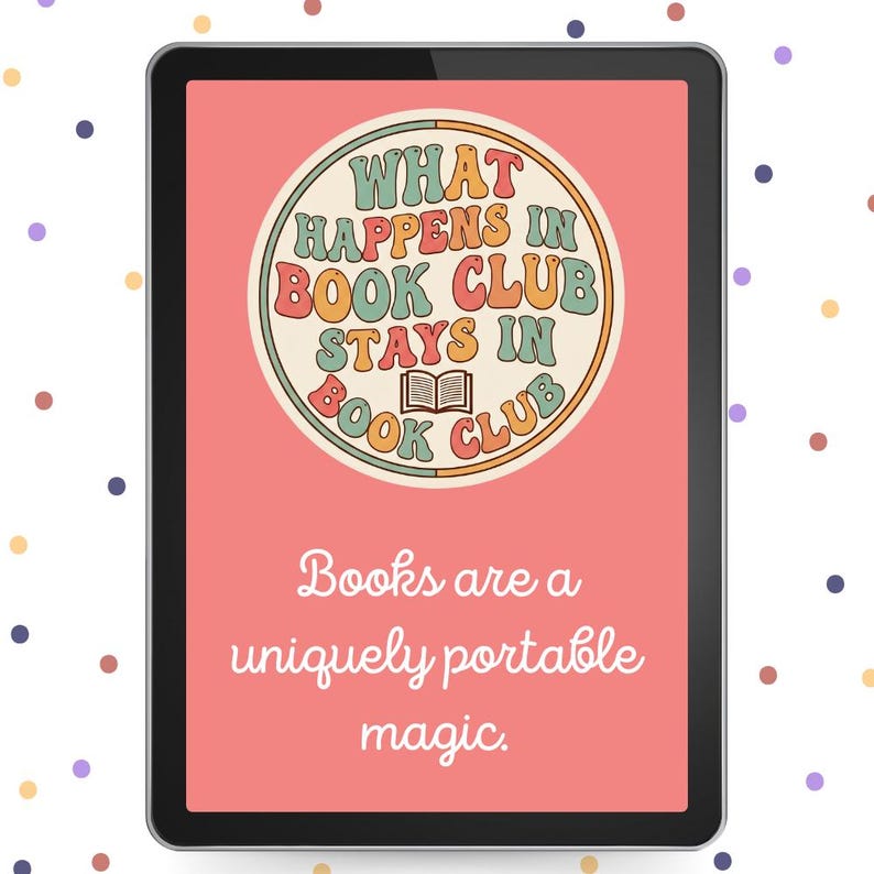 Book Club Sticker SVG PNG, Funny Reader Printable, Bookish Gift Digital ...