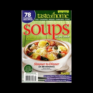 Taste of Home Soups Recipe Cards Cookbook Booklet/Pamphlet