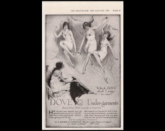 1920 Dove Undergarments Fashion Beauty Lingerie Magazine Ad