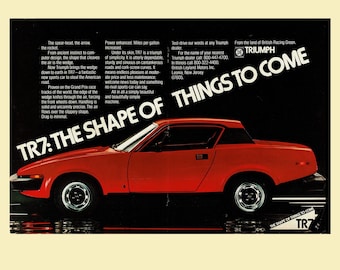 1975 Triumph TR7 Magazine Ad • Original 11x16 Print Advertisement