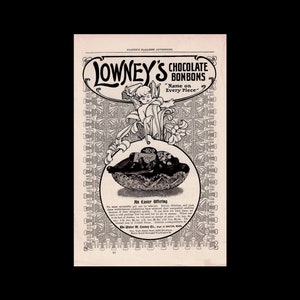 1900 Lowney&#39;s Chocolate Candy Bonbon&#39;s Magazine Ad