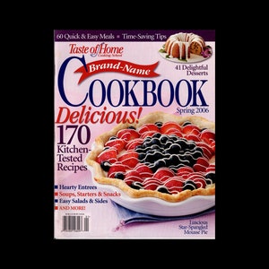 Taste of Home Cooking School Brand-Name Magazine Cookbook