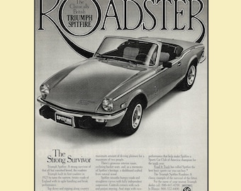 1978 Triumph Spitfire Magazine Ad • Original 8x11 Print Advertisement
