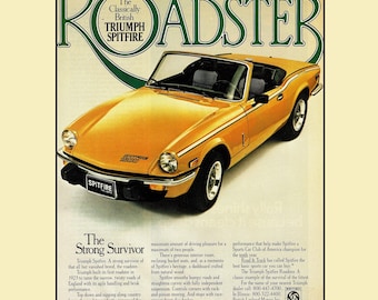1978 Triumph Spitfire Magazine Ad • Original 8x11 Print Advertisement