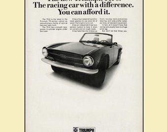 1969 Triumph TR6 Magazine Ad • Original 8x11 Print Advertisement