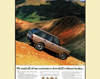 1992 Land Rover Range Rover Magazine Ad • Original 8x11 Print Advertisement