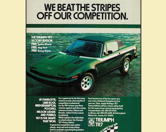 1977 Triumph TR7 Magazine Ad • Original 8x11 Print Advertisement