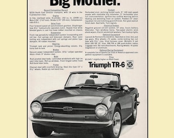 1970 Triumph TR6 Magazine Ad • Original 8x11 Print Advertisement