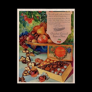 1930 Whitman&#39;s Chocolate Candy Magazine Ad