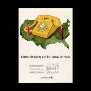 1958 Bell Yellow Telephone Magazine Ad