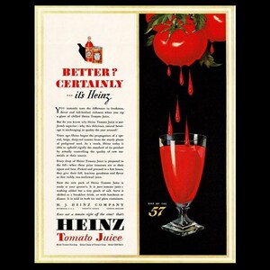1932  Heinz Tomato Juice Magazine Ad