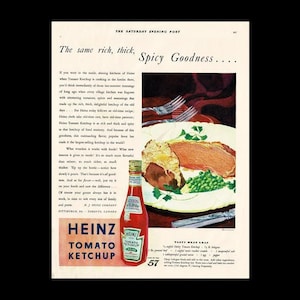1931 Heinz Tomato Ketchup Magazine Ad