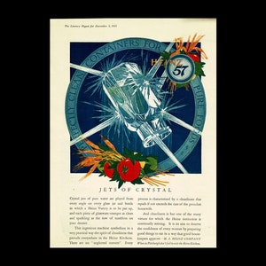 1925 Heinz 57 &quot;Jets of Crystal&quot; Magazine Ad
